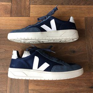 Navy and White Veja Mens Sneakers